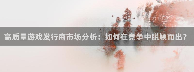 杏耀官网分分彩：高质量游戏发行商市场分析：如何在竞争中脱颖而出？