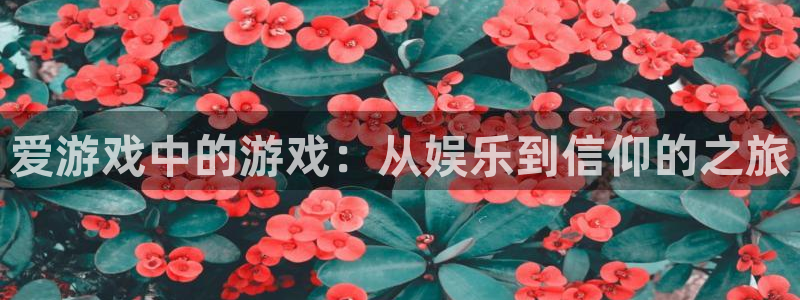 杏耀子集团：爱游戏中的游戏：从娱乐到信仰的之旅